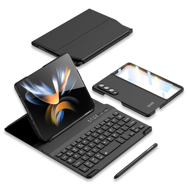 4-in-1 Wireless Keyboard Leather Case – Z Fold Series