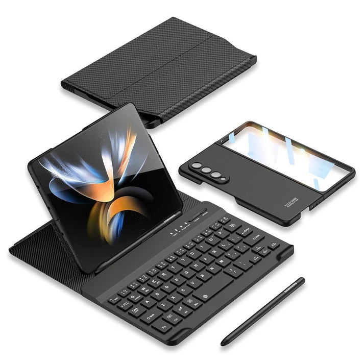 4-in-1 Wireless Keyboard Leather Case – Z Fold Series