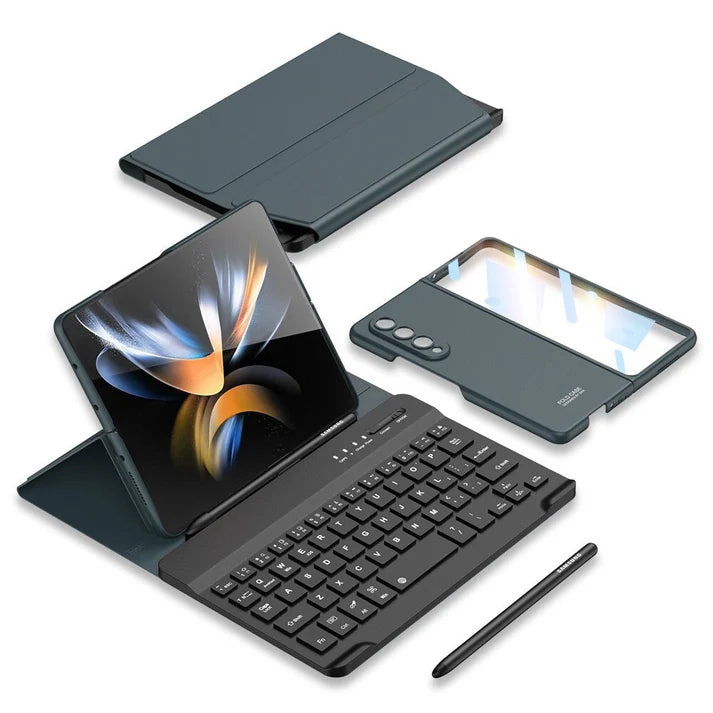 4-in-1 Wireless Keyboard Leather Case – Z Fold Series