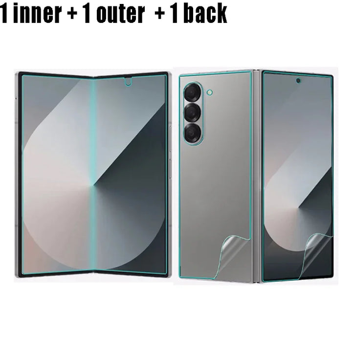 Front, Back & Inner Screen Protectors for Samsung Galaxy Z Fold 5/6
