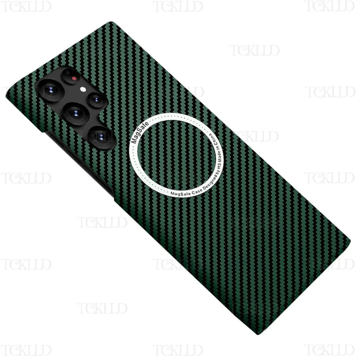 Carbon Fiber Magnetic Slim Case for Galaxy S25 Ultra/S24 Plus
