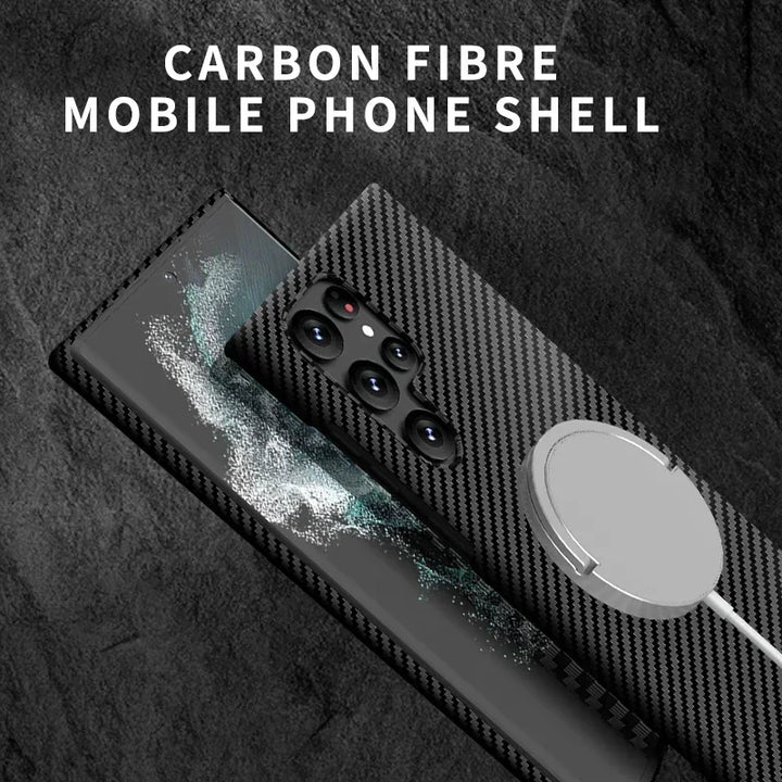 Carbon Fiber Magnetic Slim Case for Galaxy S25 Ultra/S24 Plus