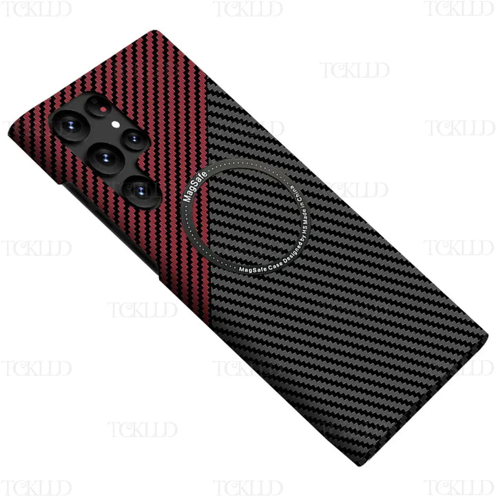 Carbon Fiber Magnetic Slim Case for Galaxy S25 Ultra/S24 Plus