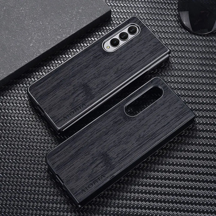 Bamboo Wood Pattern Leather Case for Galaxy Z Fold 3-6