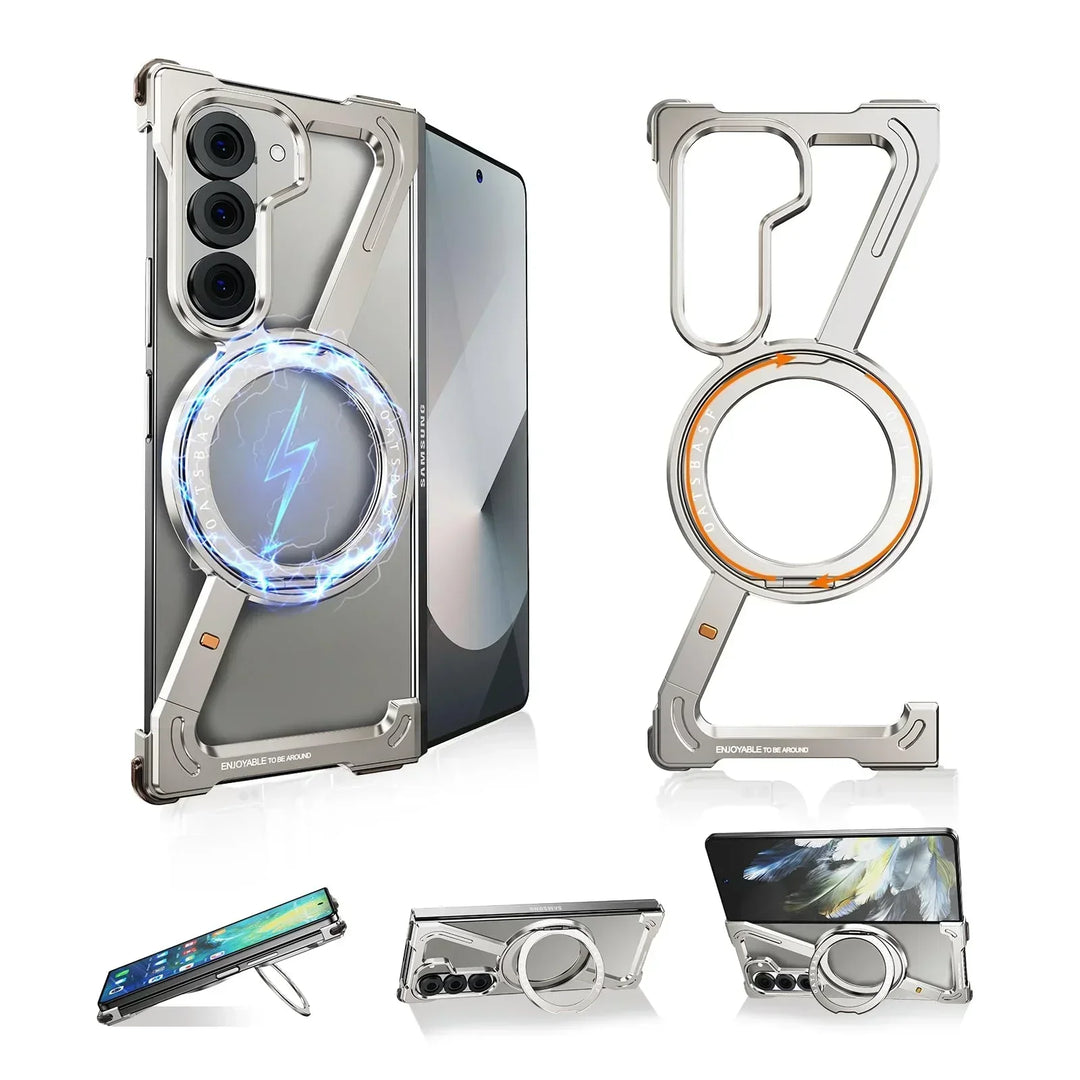 Z Fold Metal Case with MagSafe Ring & Magnetic Screen Protector