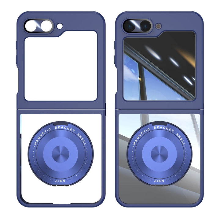 Magnetic Rotating Holder Clear Case for Samsung Galaxy Z Flip 6/5/5G
