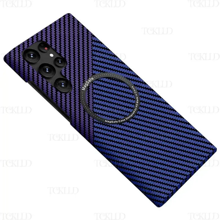 Carbon Fiber Magnetic Slim Case for Galaxy S25 Ultra/S24 Plus