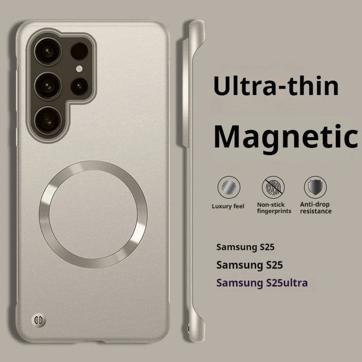 Metallic Magnetic Case for Galaxy S25-S22 with MagSafe