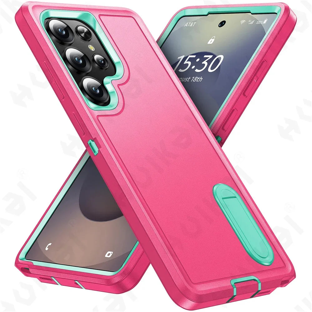 Heavy-Duty Kickstand Case for Samsung Galaxy S25-S22, A16-A14