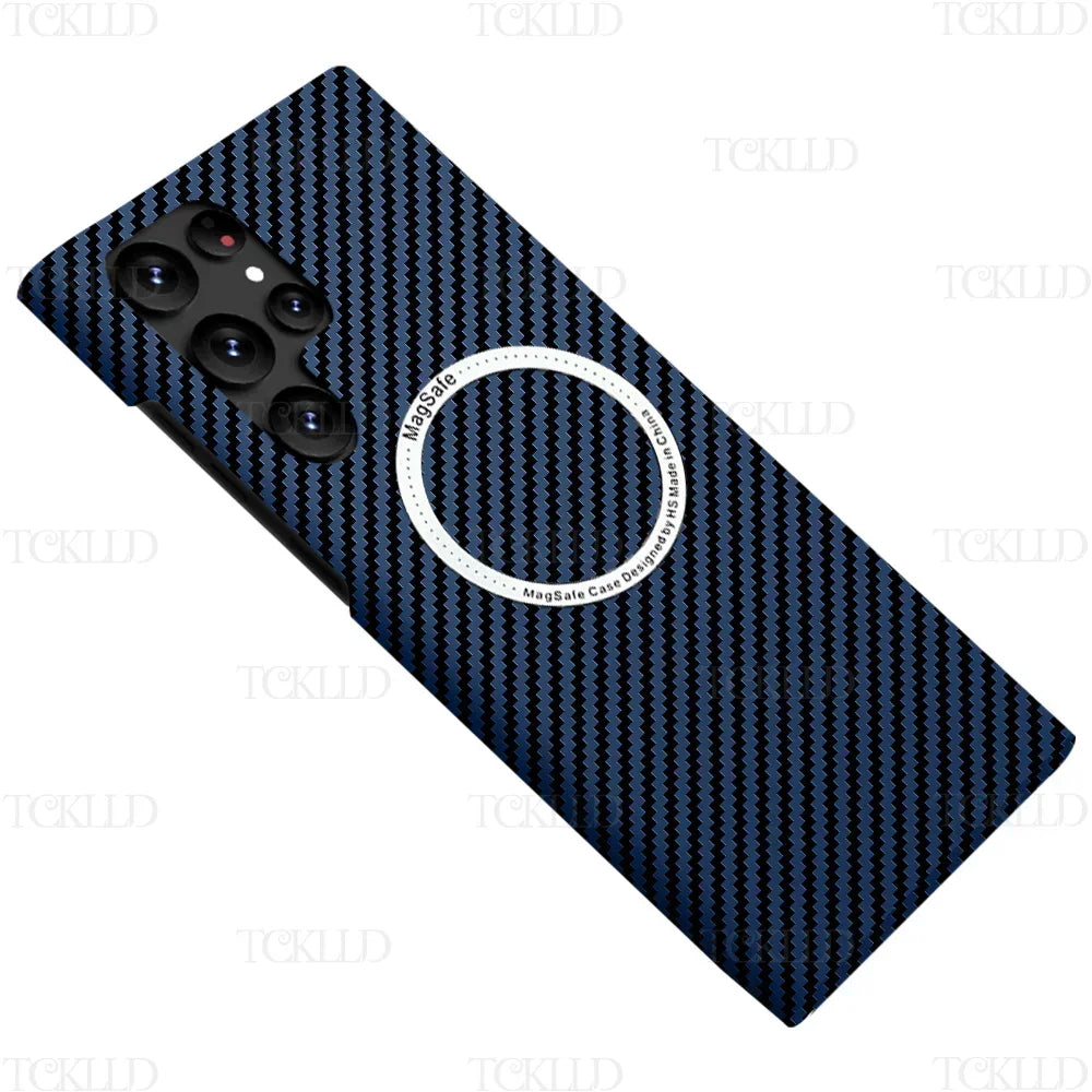 Carbon Fiber Magnetic Slim Case for Galaxy S25 Ultra/S24 Plus