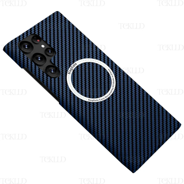 Carbon Fiber Magnetic Slim Case for Galaxy S25 Ultra/S24 Plus