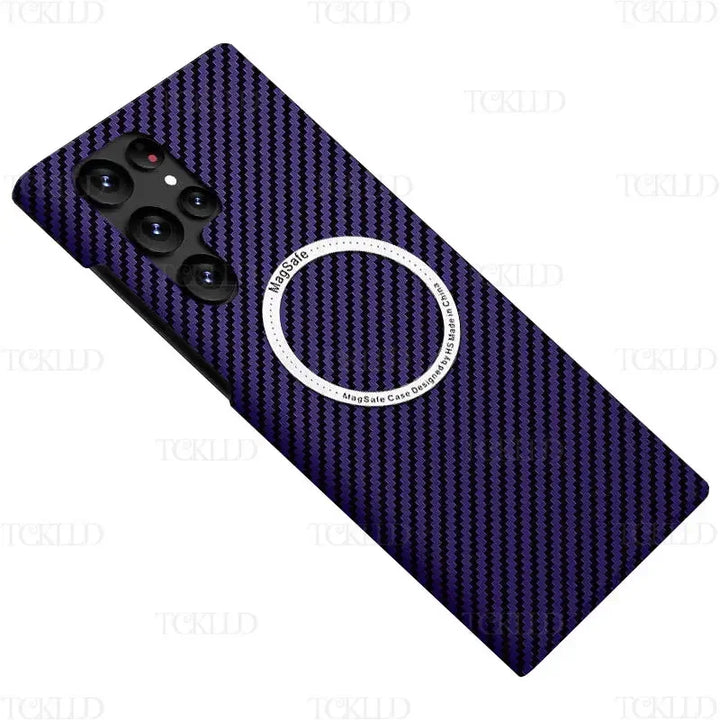 Carbon Fiber Magnetic Slim Case for Galaxy S25 Ultra/S24 Plus