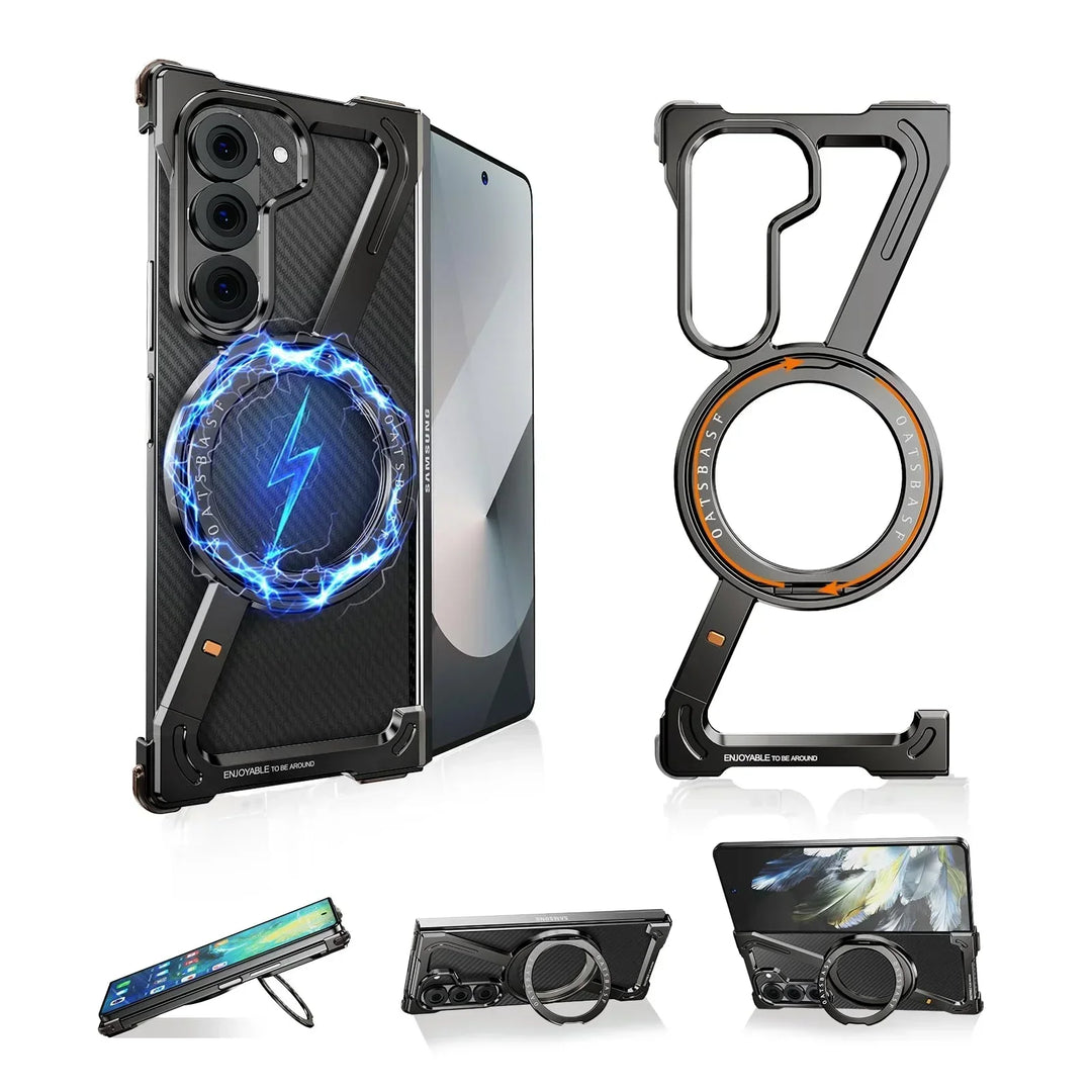 Z Fold Metal Case with MagSafe Ring & Magnetic Screen Protector