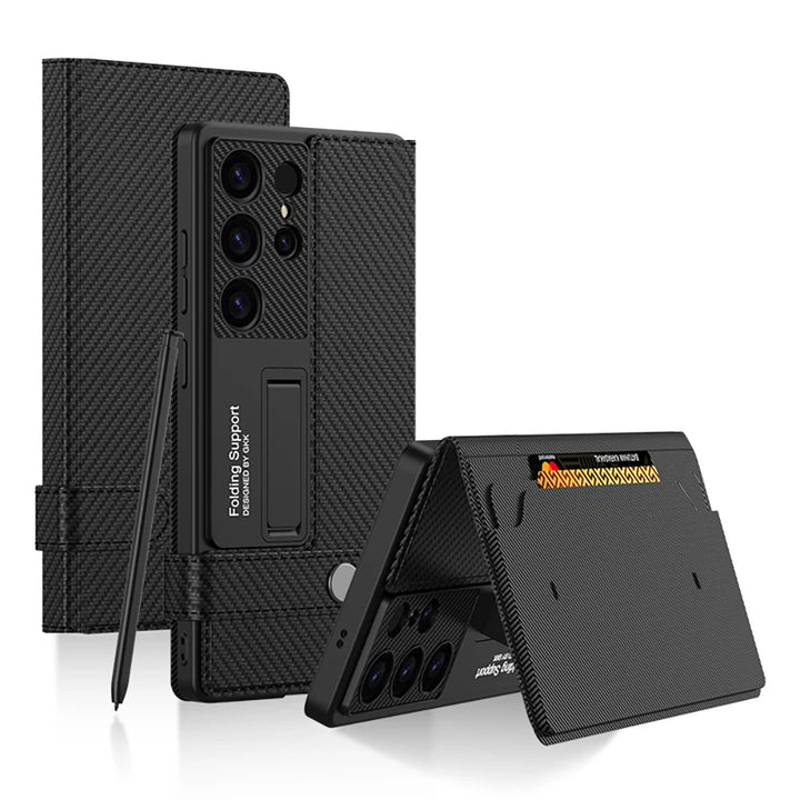 Leather Flip Magnetic Button Case for Samsung Galaxy S25 Ultra Plus/S24 Ultra