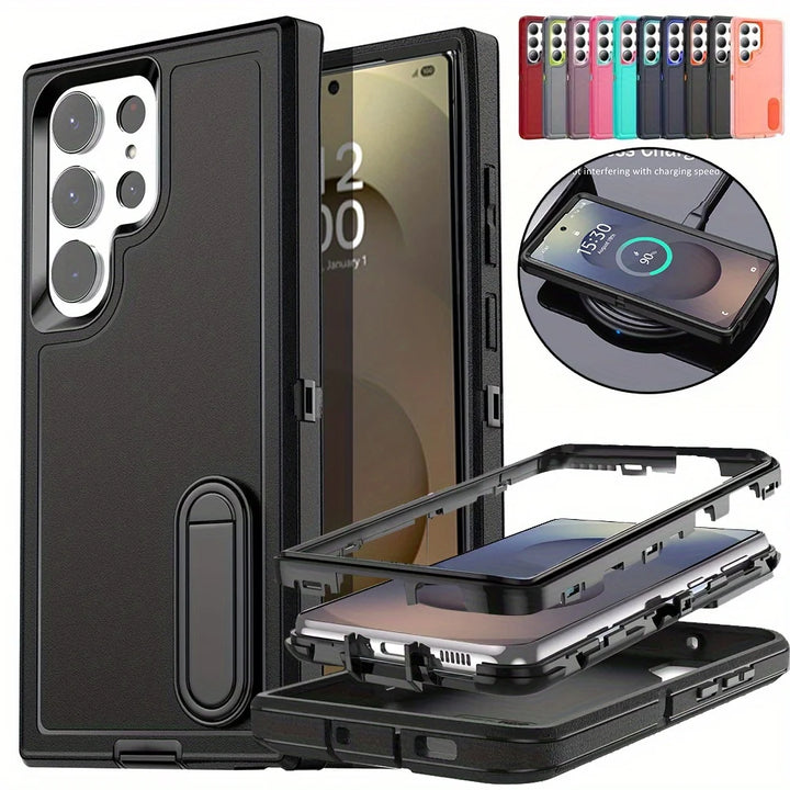 Heavy-Duty Kickstand Case for Samsung Galaxy S25-S22, A16-A14