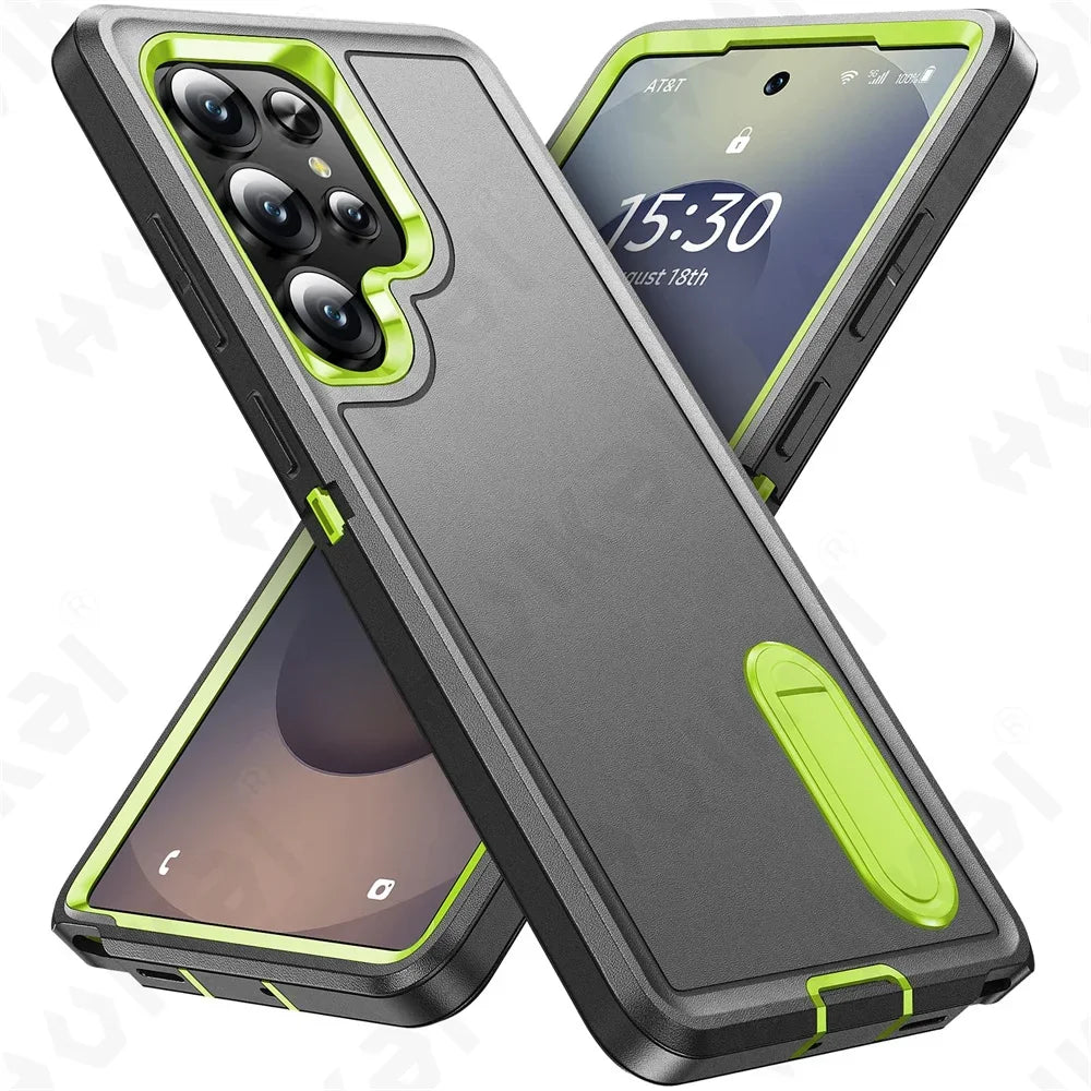 Heavy-Duty Kickstand Case for Samsung Galaxy S25-S22, A16-A14