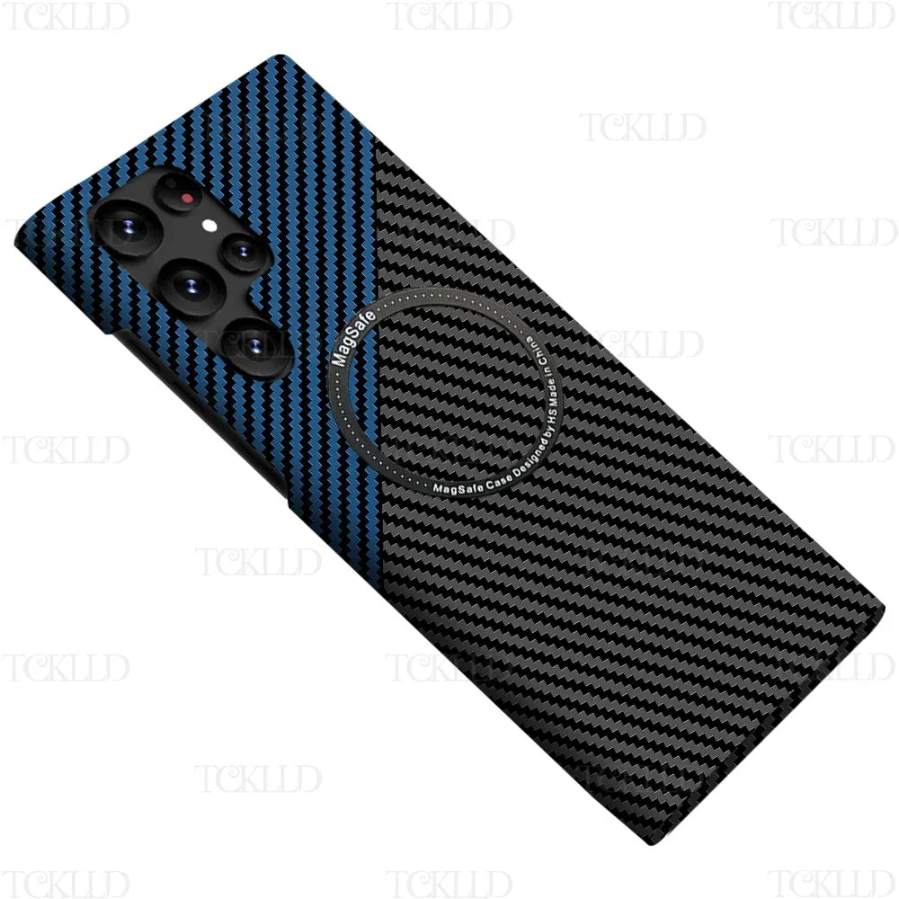 Carbon Fiber Magnetic Slim Case for Galaxy S25 Ultra/S24 Plus