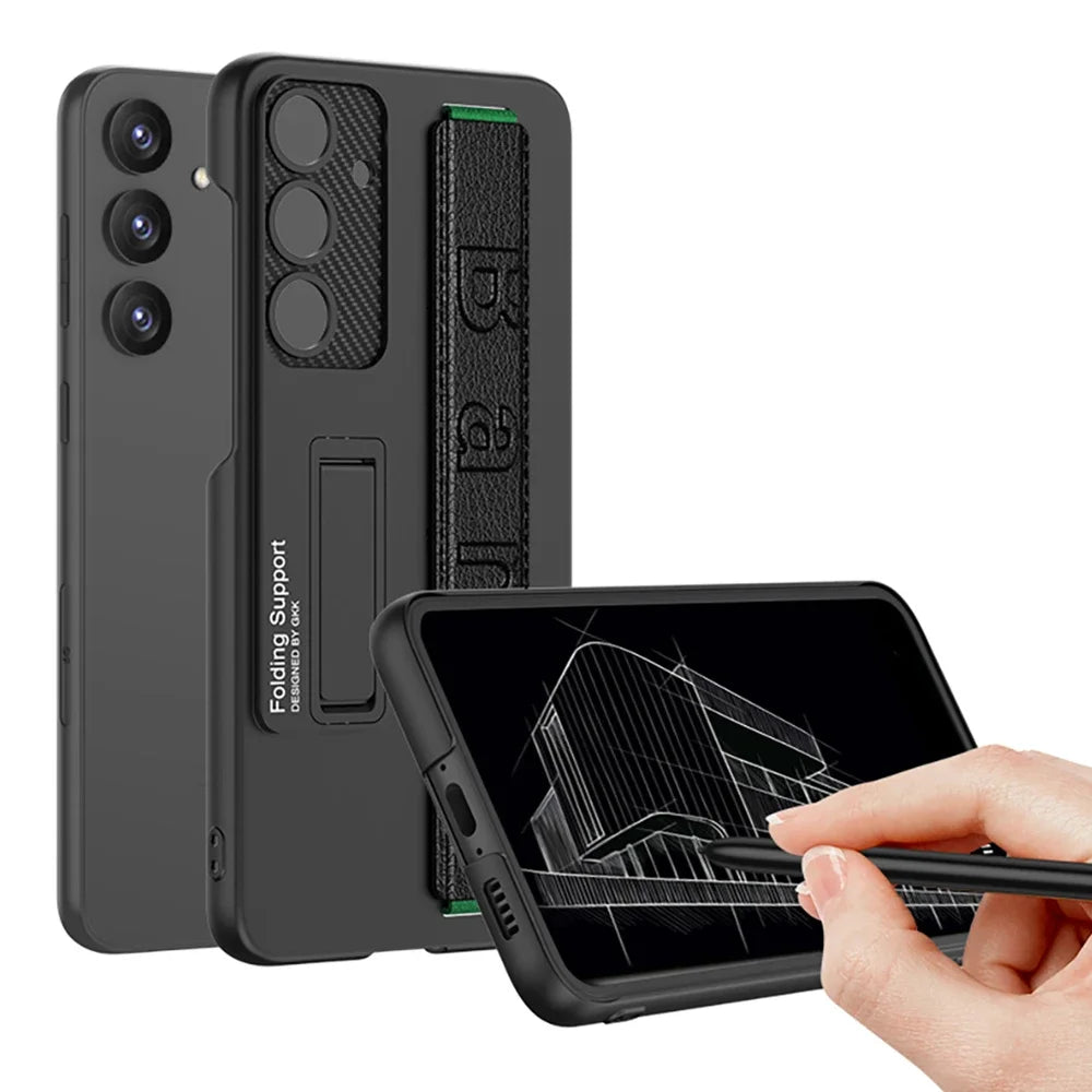 Elastic Wrist Strap Kickstand Case for Samsung Galaxy S25 Plus/Ultra